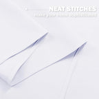 NICETOWN Small Window Curtain Panels - Pure White Elegant Home Decor Grommet Design Short Solid Curtain Kitchen Panels for Home Decor (White, 42W by 36L 1.2 Inches Header, 2 Pieces)
