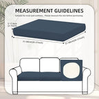 8Pcs Stretch Patio Cushion Covers,Outdoor Couch Covers Replacement,Outdoor Couch & Sofa Slipcovers,for Patio Furniture Cushion Covers,Washable Reusable Furniture Protector (Grey Blue,Cover Only)