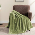 BEDELITE Fleece Blanket Sage Green Throw Blanket for Couch & Bed, Luxury Plush Cozy Fuzzy Blanket 50" x 60", Super Soft Warm Lightweight Throw Blanket for Travel Camping