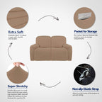 PureFit Super Stretch Loveseat Recliner Sofa Couch Cover with Pocket