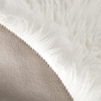MIULEE Fluffy Rug Soft Shaggy Faux Fur Area Rug Luxury Plush Cloud Shape Carpet for Christmas Decor Bedroom Living Room Sofa Chair 2 x 3 Feet, White