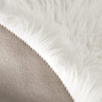 MIULEE Fluffy Area Rug 2'x3' Cloud Faux Fur Sheepskin Rug for Bedroom White