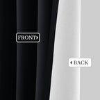 Yakamok 100% Blackout Curtains Black Room Darkening Thermal Insulated Window Curtain with 2 Thick Layers-Set of 2 Panels Grommet Top Drapes for Bedroom Living Room 52 Inches by 63 Inches Length