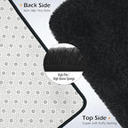 Amearea Premium Soft Area Rug 4x5.3 Feet, Black Rugs for Living Room, Fluffy Carpet for Bedroom Nursery Playroom Teen Home Decor, Comfortable Indoor Furry Dorm Carpets, Black