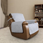 Easy-Going Oversized Recliner Chair Cover Reversible Sofa Cover Water Resistant Couch Cover Furniture Protector with Elastic Straps for Pets Dog Cat (Oversized Recliner, Light Gray/Light Gray)