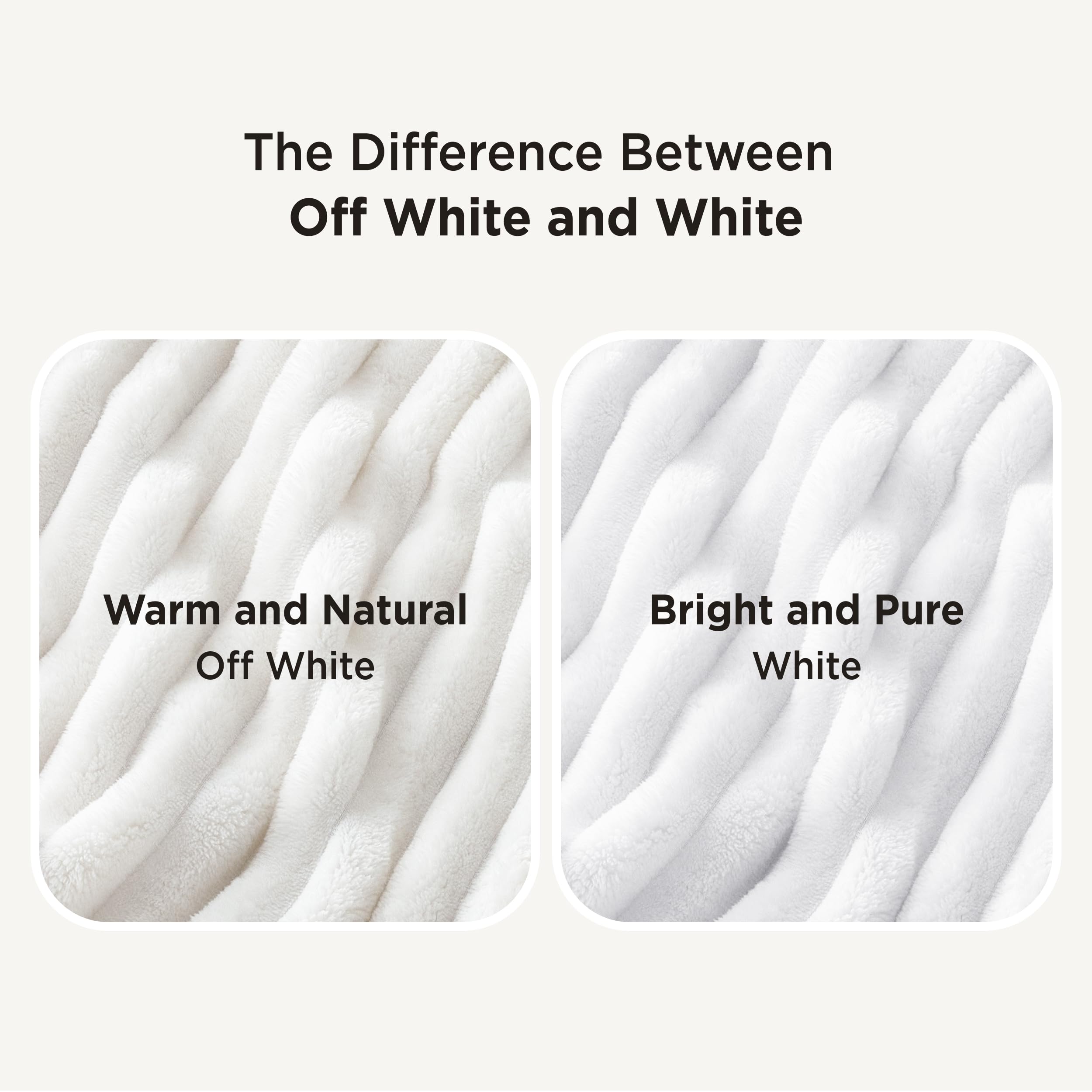 Bedsure Full Size Fleece Blankets for Bed Bright White 84"x90"
