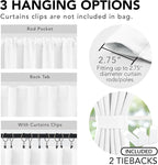 Deconovo Blackout Curtains for Bedroom & Nursery, Thermal Insulated Drapes, Back Tab & Rod Pocket, Noise Reducing, Energy Saving Room Darkening for Living Room White 52W x 84L Inch