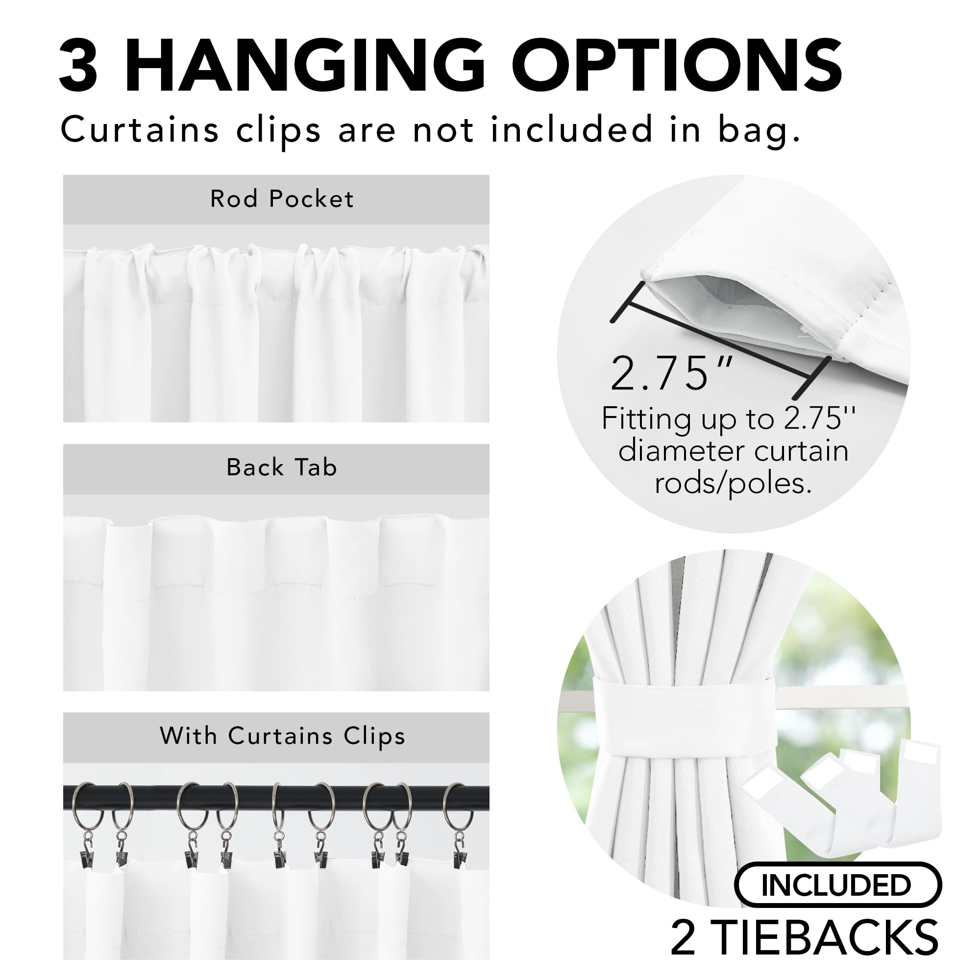 Deconovo Blackout Curtains for Bedroom, Living Room Curtains 84 Inches Long
