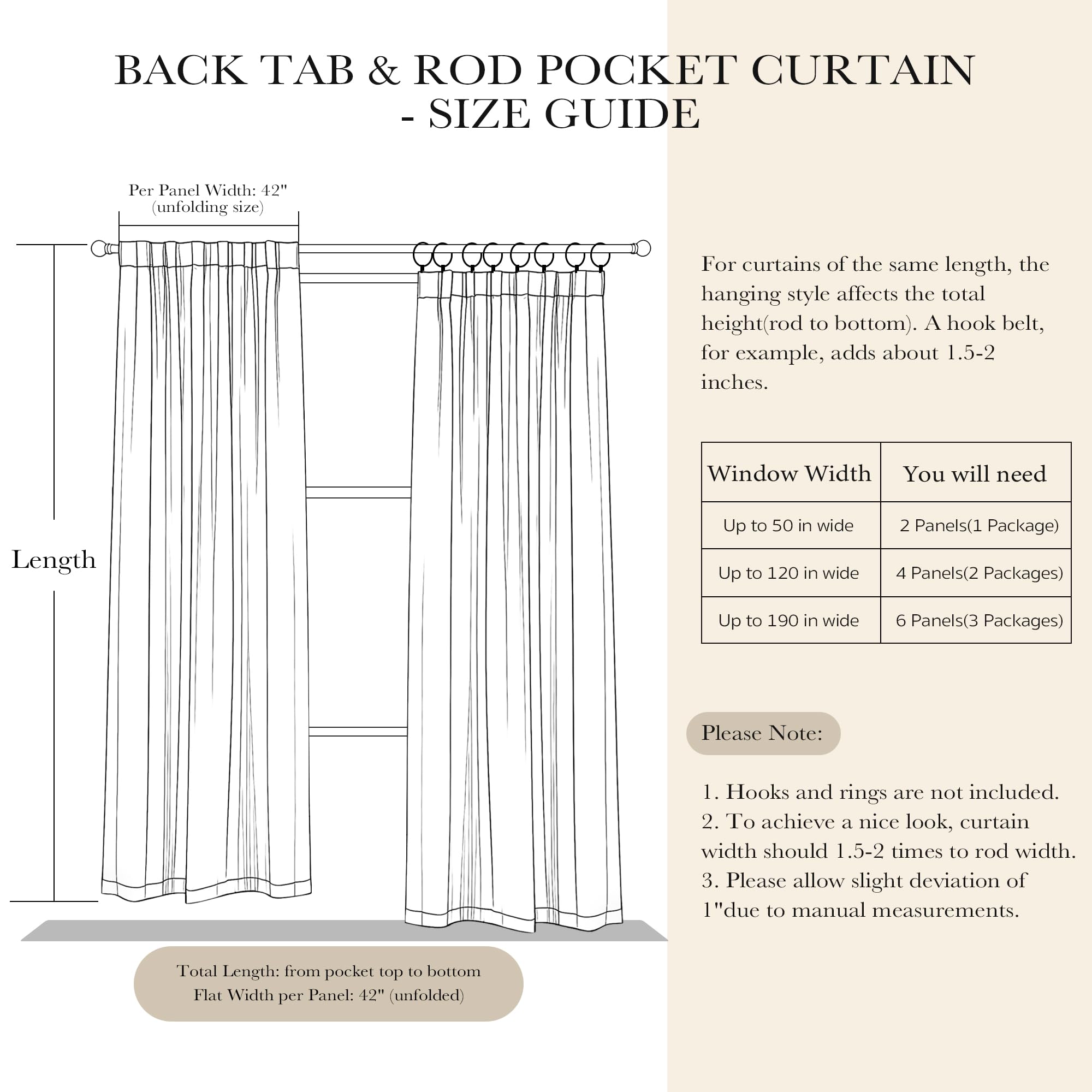 PONY DANCE Blackout Curtains 90 inches Long, Black, 2 Panels