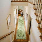 Area Rugs 2'x10' Runner Rug Non Slip Washable for Kitchen Hallway Bedroom Beside Laundry Room Bathroom Rug, Floor Carpet, Sage Green Yellow