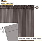Aiyufeng Chocolate Brown Sheer Curtains 90 Inches Long 2 Panels, Solid Voile Rod Pockets Stylish Breathable Drapes Window Treatment for Kid's Room/Bedroom/Living Room, 42W x 90L, Chocolate Brown