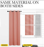NICETOWN Coral Room Darkening Curtain Drapes - Window Treatment Light Blocking Privacy Curtain Panels for Home Decoration (Set of 2, 42 inches by 95-inch)