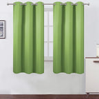 LEMOMO Light Green Thermal Blackout Curtains/38 x 63 Inch/Set of 2 Panels Room Darkening Curtains for Bedroom