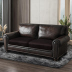 ANARACHON Leather Look Couch Cushion Covers Sofa Seat Slipcovers Sets Couches Furniture Protector for Sectional Armchair Loveseat Pets Kids Stretch Spandex Fabric (2 Cushion Loveseat, Chocolate)