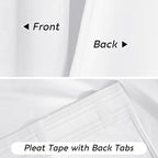 RYB HOME Pure White Velvet Curtains 96 inches for Bedroom - Luxury Light Reducing Vertical Drapes Simple Home Decoration for Sliding Door Living Room, W52 x L96, 2 Pieces