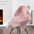 Ciicool Faux Sheepskin Rug Soft Faux Fur Rugs Pink Fluffy Rugs 2x3 Feet