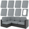 hyha 8Pcs Patio Cushion Covers, Stretch Outdoor Couch Cushion Covers