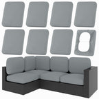 hyha 8Pcs Patio Cushion Covers, Stretch Outdoor Couch Cushion Covers