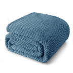 Whale Flotilla Soft Fleece King Size Bed Blanket, Light Grey