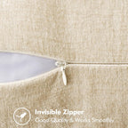MIULEE Decorative Couch Throw Pillow Covers 20x20 Inch Beige 2 Pack