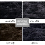Tangsoo Round Faux Fur Rugs,Sheepskin Round Rugs 3ft,Soft Black Circle Rug
