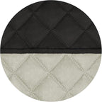 PureFit Reversible Quilted Sofa Cover, Water Resistant Slipcover Furniture Protector, Washable Couch Cover with Non Slip and Elastic Straps for Kids, Dogs, Pets (Oversized Loveseat, Black/Beige)