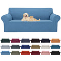 Cupuamon 2026 New Stretch Oversized Sofa Slipcovers Couch Sofa Cover for 4 Seater Furniture Protector Covers with Elastic Bottom Jacquard Fabric Small Checks for Pets, Kids - Riverside