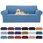 Cupuamon 2026 New Stretch Oversized Sofa Slipcovers Couch Sofa Cover for 4 Seater Furniture Protector Covers with Elastic Bottom Jacquard Fabric Small Checks for Pets, Kids - Riverside
