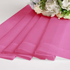 OWENIE Hot Pink Sheer Curtains for Bedroom Living Room 54 Inch Length 2 Panels Set, Soft Solid Light Filtering Sheer Short Curtains for Small Window, 2 Pcs Total 84 Width 54 Long, Hot Pink