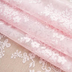 YJ YANJUN Vintage Lace Curtains 84 Inches Long- Pretty Pastel Floral Pink Sheer Curtain Panels for Living Room Girl Bedroom,Light Filtering, Cute Princess Girls Room Drapes 2 Panels 52W x 84L