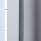 Yakamok Light Blocking Ombre Curtains, Greyish White and Black Gradient Color Curtains, Room Darkening Grommet Window Drapes for Bedroom(Black, 42x84 Inch, 2 Panels)