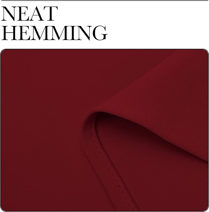 NICETOWN Christmas Living Room Curtains for Window - Energy Efficient & Noise Reducing Thermal Insulated Rod Pocket Blackout Drapes/Draperies for Living Room (Burgundy Red, 2 Panels, W70 x L95)