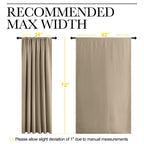 NICETOWN 2 Panels Blackout Curtains, Rod Pocket Window Curtains Room Darkning Drapes for Bedroom/Living Room, Thermal Insulated Solid Draperies for Home Office/Study, 62 by 72-Inch, Soft Taupe