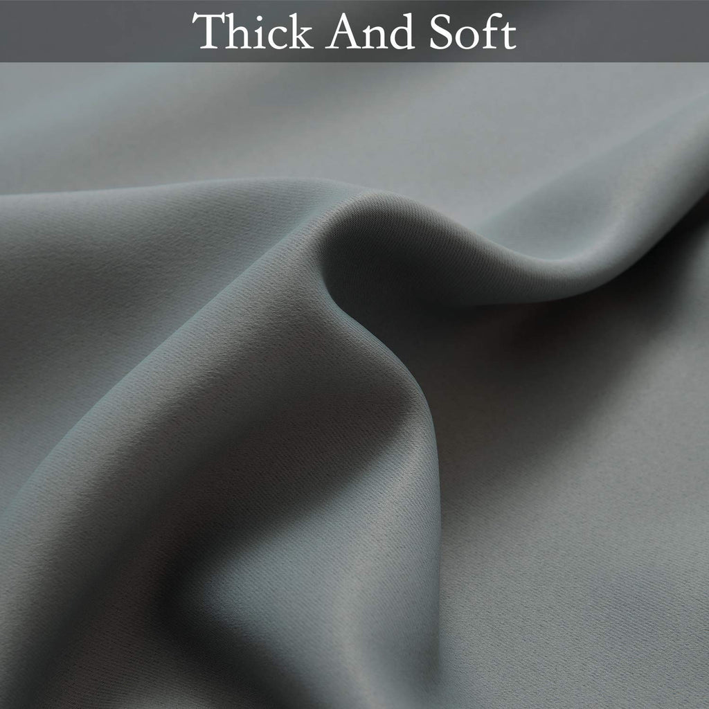SimpleHome Grey to Grey White Ombre Room Darkening Curtains 72 Inch