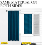 NICETOWN 2 Panels Blackout Curtains, Rod Pocket Thermal Insulated Drapess for Bedroom, Privacy Protection Easy-Care Heavy Duty Curtains for Living Room/Dining Room, W70 x L95 inches, Moroccan Blue