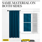 NICETOWN 2 Panels Blackout Curtains, Rod Pocket Thermal Insulated Drapess for Bedroom, Privacy Protection Easy-Care Heavy Duty Curtains for Living Room/Dining Room, W70 x L95 inches, Moroccan Blue