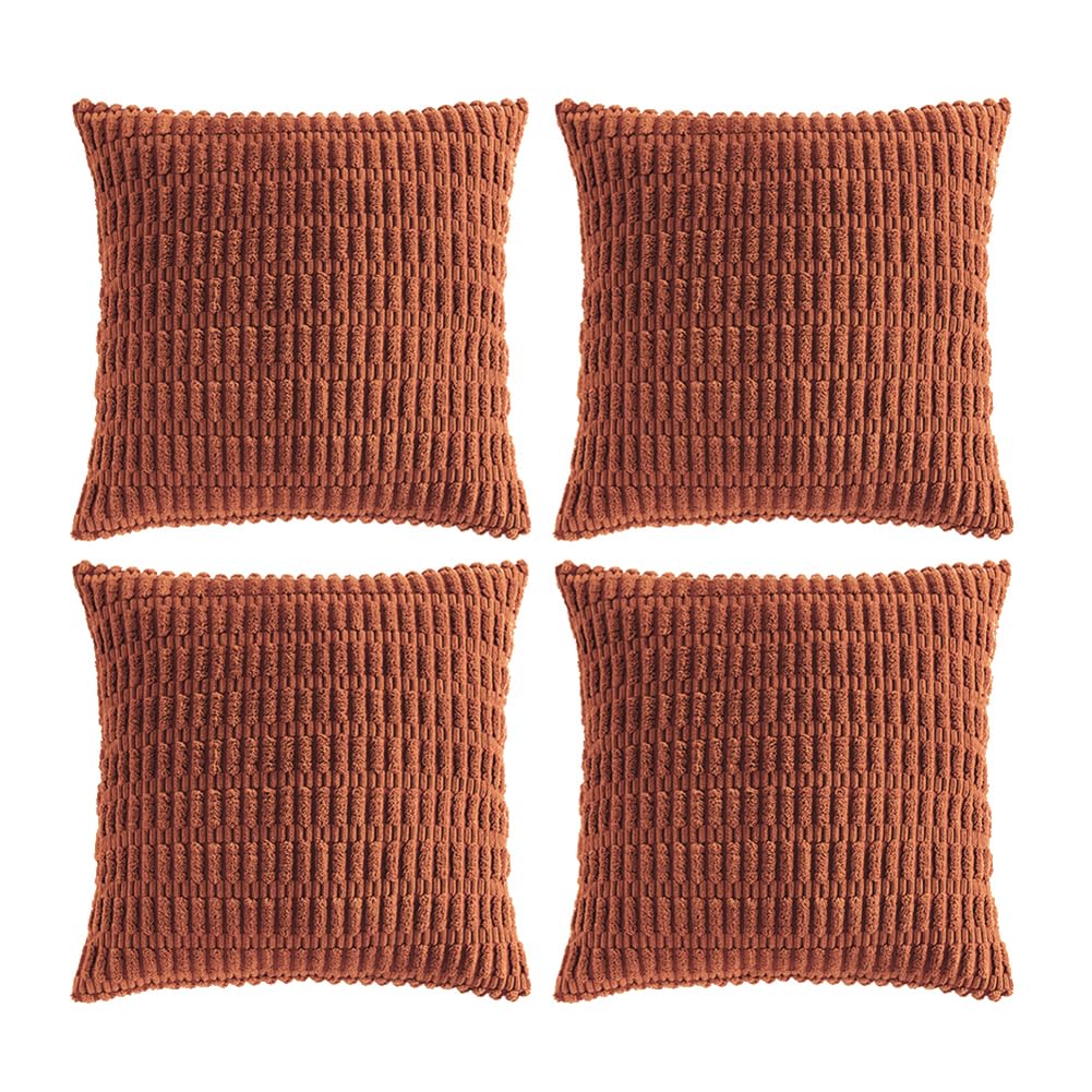 Fancy Homi 4 Packs Decorative Throw Pillow Covers for Living Room Couch Bed, Modern Farmhouse Boho Home Décor Accent Cushion Case, 26" x 26", Neutral