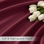 MIULEE Christmas Wine Red Back Tab Blackout Curtains 84 Inch Length 2 Panels Set for Living Room Bedroom Privacy, Rod Pocket/Pinch Pleat Thermal Insulated Room Darkening Pleated Light Blocking Drapes
