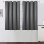 LEMOMO Frost Grey Thermal Blackout Curtains/52 x 54 Inch/Set of 2 Panels Room Darkening Curtains for Bedroom
