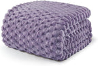 Exclusivo Mezcla Fleece Twin Blanket for Bed, Extra Large Fuzzy Grayish Purple Bed Blankets, Soft Cozy Plush Sofa Throws for All Seasons, 90x66 Inches