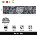 HEBE Hallway Runner Rug 2'x8' Washable Vintage Distressed Area Rugs Non Slip Laundry Rug Runner Boho Floor Carpet Runners for Hallways Entryway Laundry Room Kitchen Bathroom
