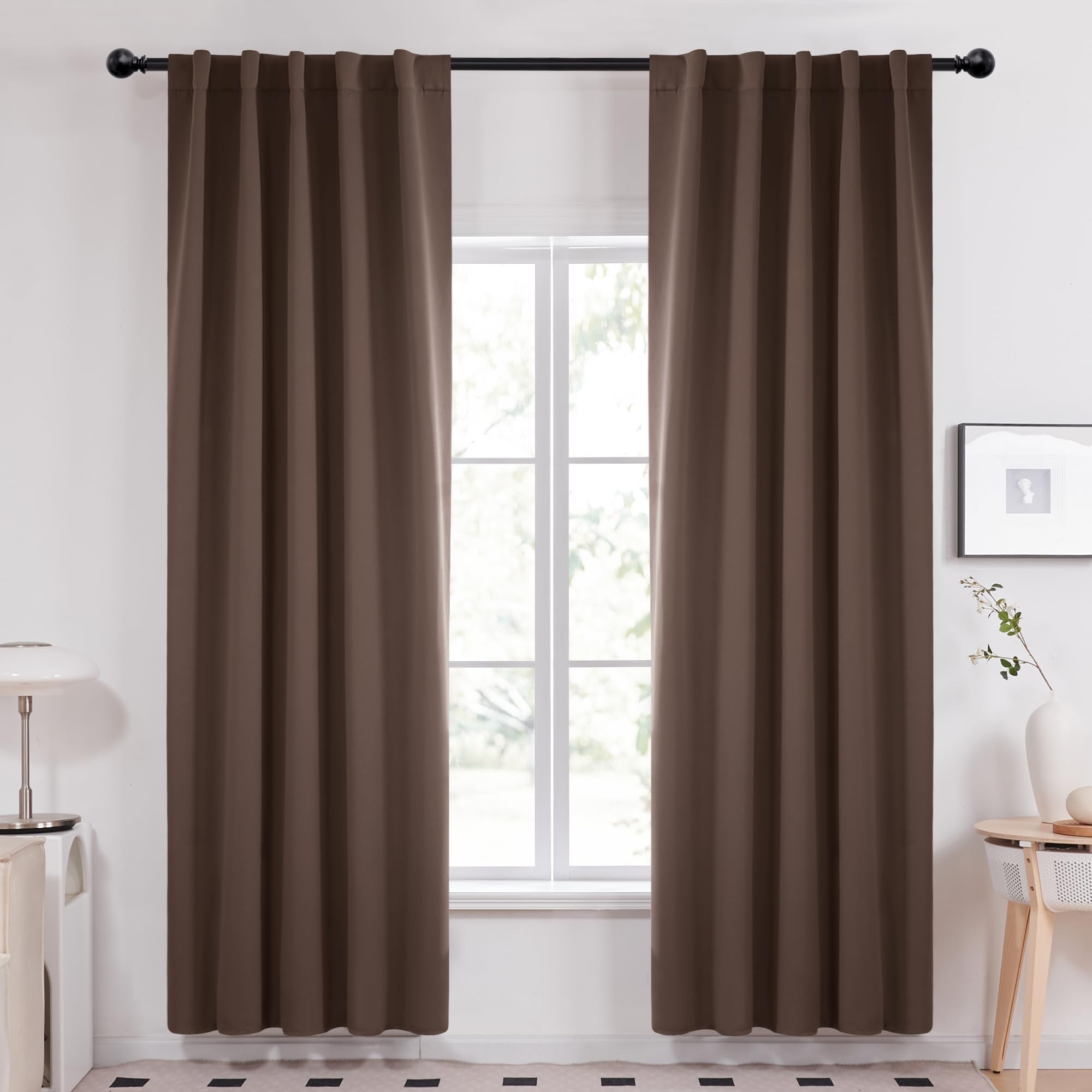 Deconovo Blackout Curtains for Bedroom, Living Room Curtains 84 Inches Long