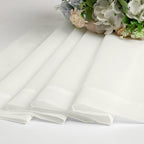 Aiyufeng Voile Sheer Ivory Curtains - Transparent Light Weight Soft Window Treatment Curtain Panels with Rod Pocket Top for Patio Door/Living Room (W59 x L96, 2 Panels), Ivory