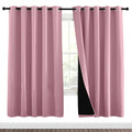 NICETOWN Crystal Pink Full Shade Curtain Panels, Pair of Energy Smart & Noise Blocking Out Blackout Drapes for Dining Room Window, Thermal Insulated Guest Room Lined Window Dressing(70 x 72 inch)
