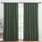 NICETOWN 2 Panels Blackout Curtains, Rod Pocket Thermal Insulated Drapess for Bedroom, Privacy Protection Easy-Care Heavy Duty Curtains for Living Room/Dining Room, W70 x L95 inches, Dark Mallard