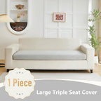 Couch Cushion Covers for Sofa Couch Covers Wear-Resistant Universal Sofa Cover Washable Stretch for Sectional Slipcovers (Texture-Light Gray,Large Triple Seat Cover)