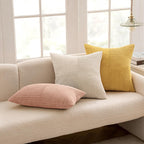 MIULEE Golden Mustard Decorative Throw Pillow Covers for Couch 20x20 Inch