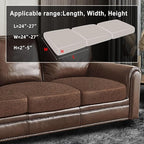 Leather Look Couch Cushion Covers Sofa Seat Slipcovers Sets Couches Furniture Protector for Sectional Armchair Loveseat Pets Kids Stretch Spandex Fabric (3 Cushion Sofa, Brown)