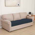 Easy-Going Stretch Cushion Cover Sofa Cushion Furniture Protector Sofa Seat Sofa Slipcover Sofa Cover Soft Flexibility with Elastic Bottom(Oversized Sofa Cushion, Dark Blue)