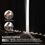 Deconovo Blackout Curtain Panels Window Draperies Rod Pocket/Back Tab Curtains Thermal Insulated Blackout Curtains for Bedroom 52Wx84L Inch Light Grey 2 Panels